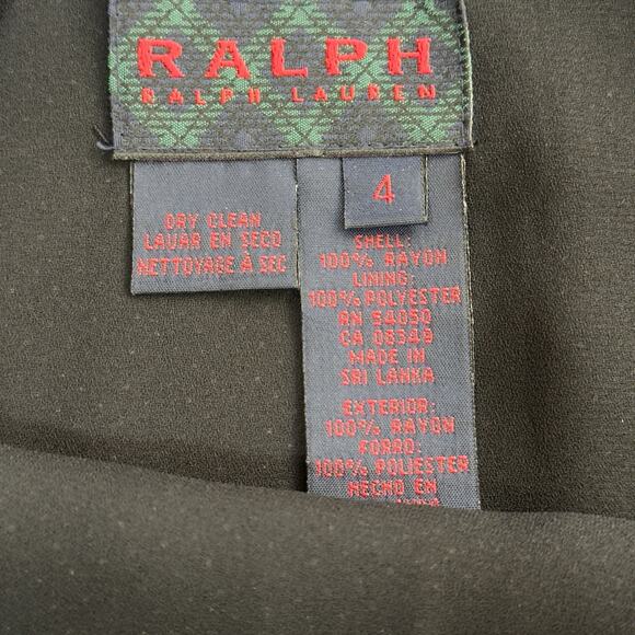 Vintage Ralph Lauren Polka Dot Wrap Mini Skirt Size 4 Black 90s Y2K Preppy - Picture 4 of 6